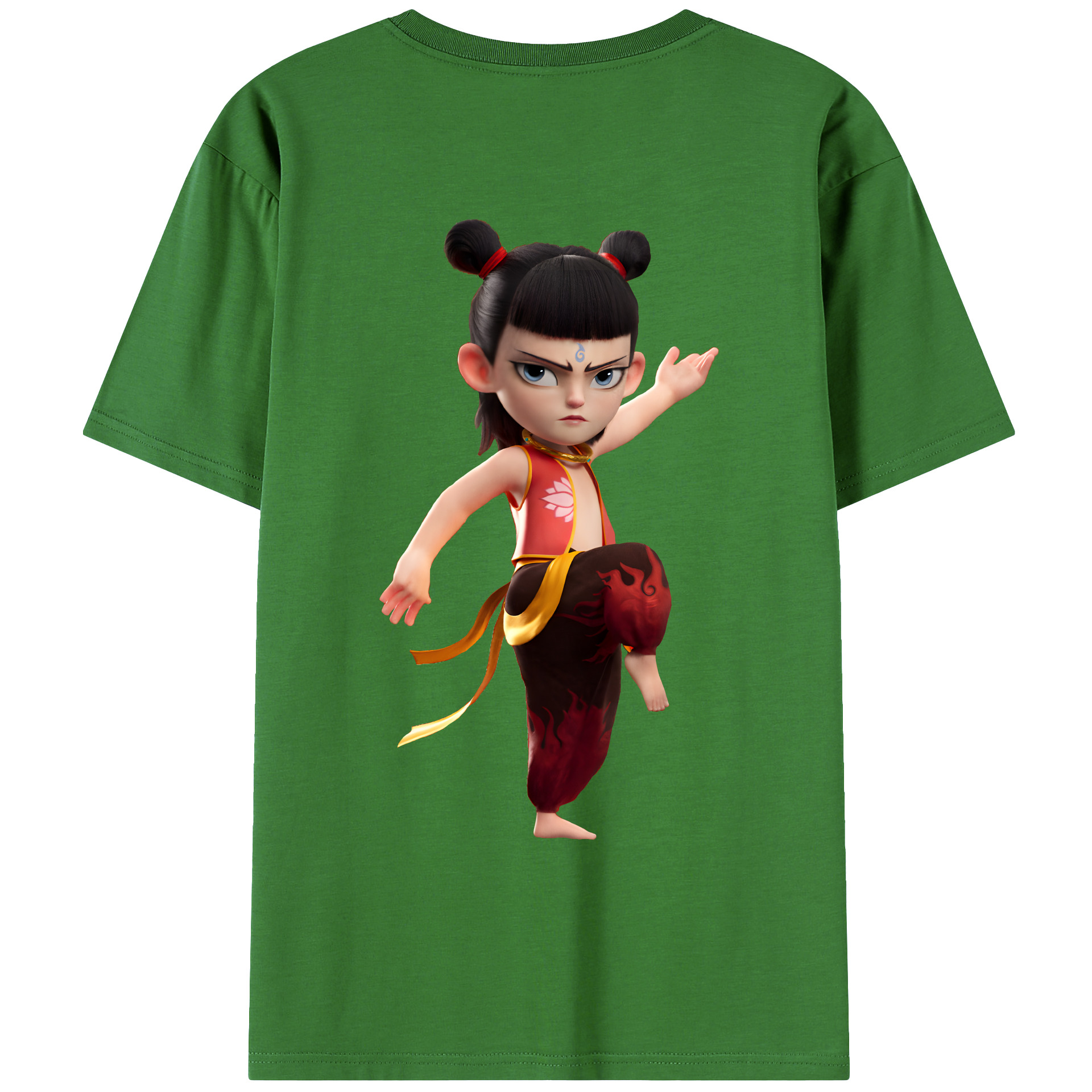 （画像用） Ne Zha 2 ナタ 魔童の大暴れ レディース半袖Tシャツ(バックプリント)